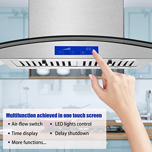 Stainless Steel Island Range Hood - 30 Inch