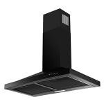 Black 24" Ducted/Ductless Range Hood with LED Light