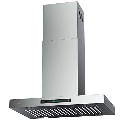 36" Stainless Steel Island Mount Range Hood