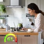 Curved Glass Cooker Hood with Carbon Filter