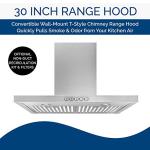 30" Stainless Steel Convertible Range Hood