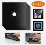 4 Pack Non-Stick Gas Range Hob Liner Set