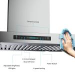 36" Stainless Steel Island Mount Range Hood