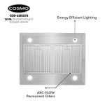 Stainless Steel Island Range Hood with LED Lighting