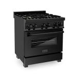 ZLINE 30" Dual Fuel Range in Black Stainless