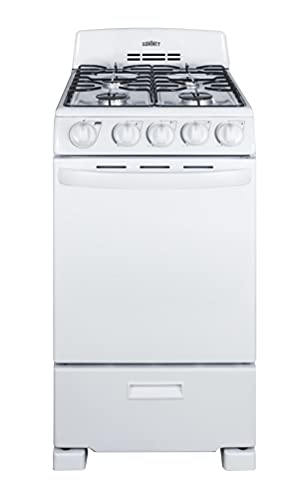 Summit 20" Gas Range with 4 Burners and Oven