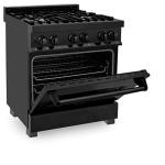 ZLINE 30" Dual Fuel Range in Black Stainless