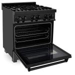 ZLINE 30" Dual Fuel Range in Black Stainless