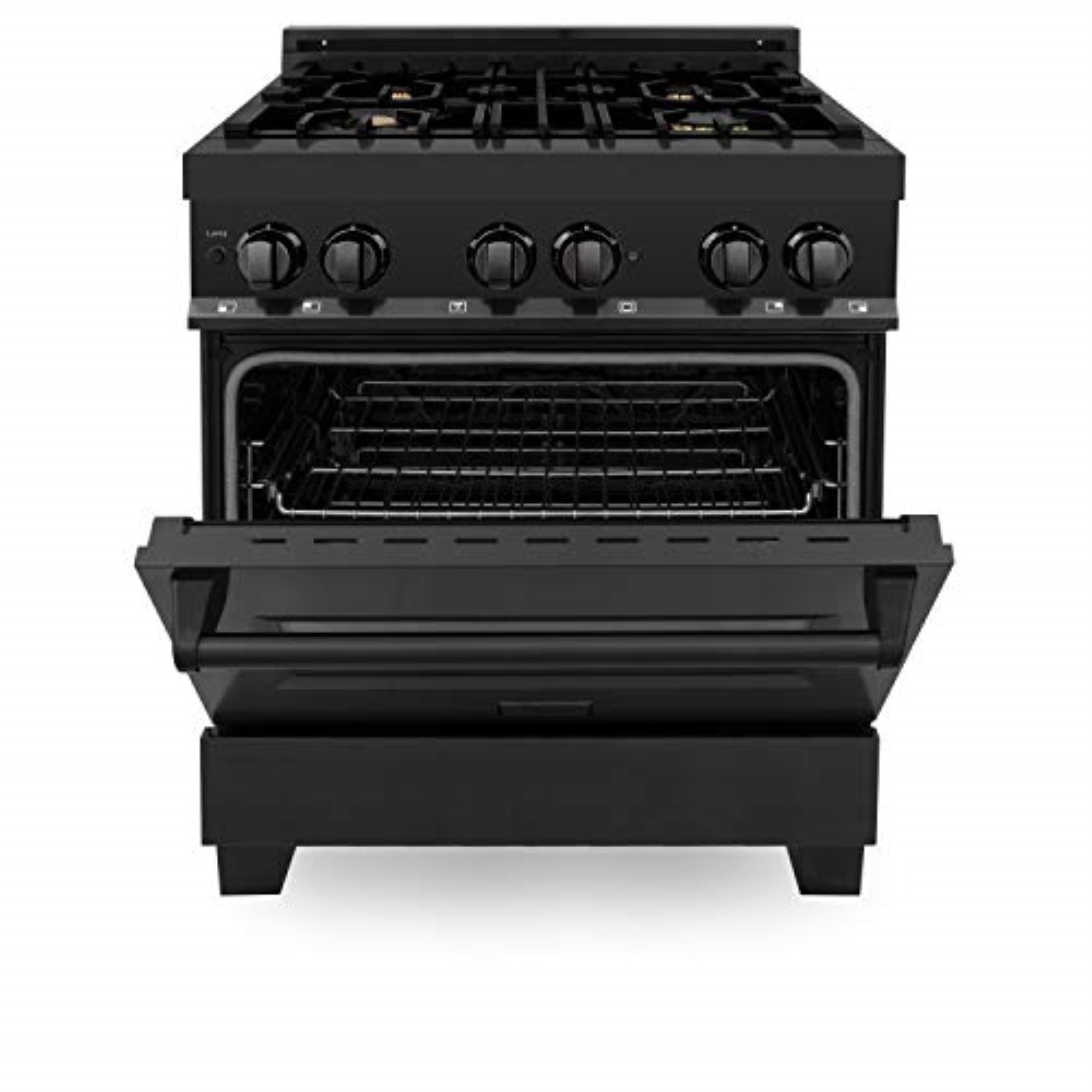 ZLINE 30" Dual Fuel Range in Black Stainless