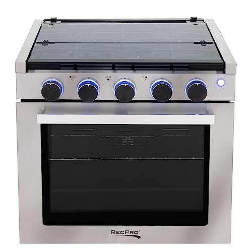 RecPro 21" Gas Range Stove | Black or Silver Options