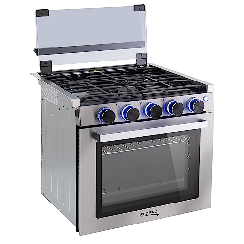 RecPro 21" Gas Range Stove | Black or Silver Options