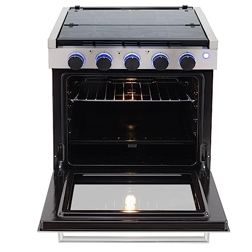 RecPro 21" Gas Range Stove | Black or Silver Options
