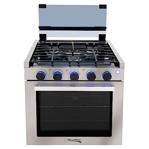 RecPro 21" Gas Range Stove | Black or Silver Options