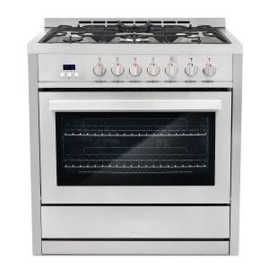 Cosmo Single Oven Dual Fuel Range in Stainless Steel