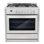 Cosmo Single Oven Dual Fuel Range in Stainless Steel