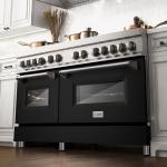 Black Matte Dual Fuel Range with 60" Width