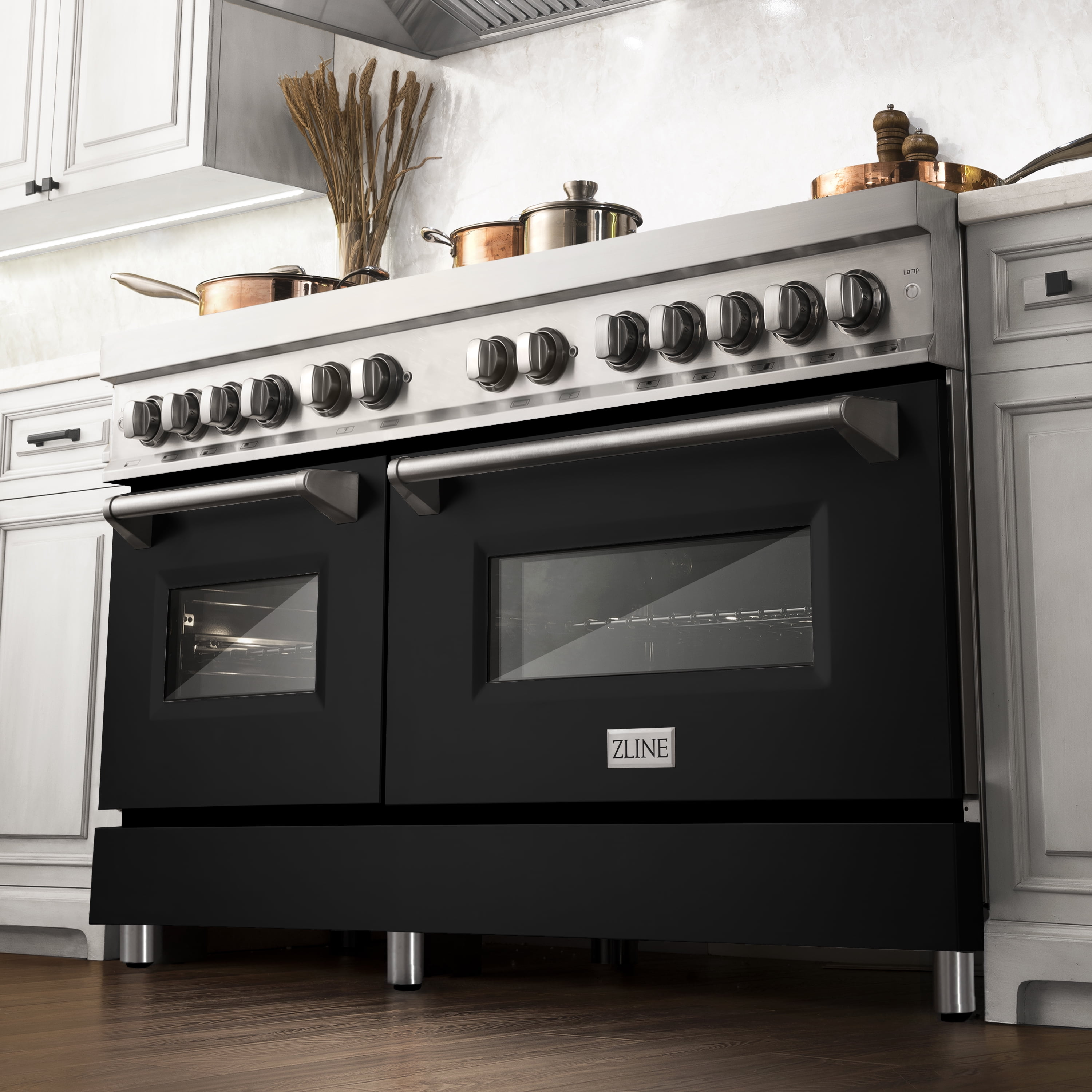 Black Matte Dual Fuel Range with 60" Width