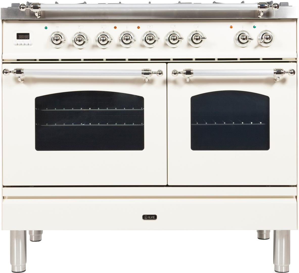 Ilve 40" Dual Fuel Nostalgie Range in White