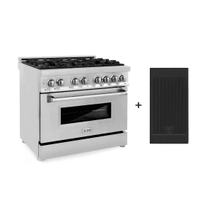 ZLINE Stainless Steel Dual Fuel Range with Griddle