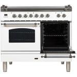 Ilve 40" Dual Fuel Nostalgie Range in White