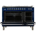 ILVE Nostalgie 48" Dual Fuel Range - Midnight Blue/Chrome