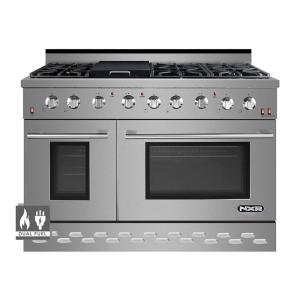 48" Stainless Steel Dual Fuel Convection Range