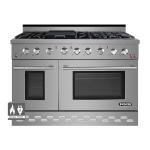 48" Stainless Steel Dual Fuel Convection Range