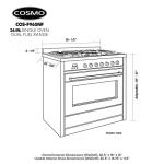 COSMO Dual Fuel Range with 5 Burners & Convection Oven