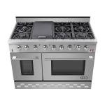 48" Stainless Steel Dual Fuel Convection Range