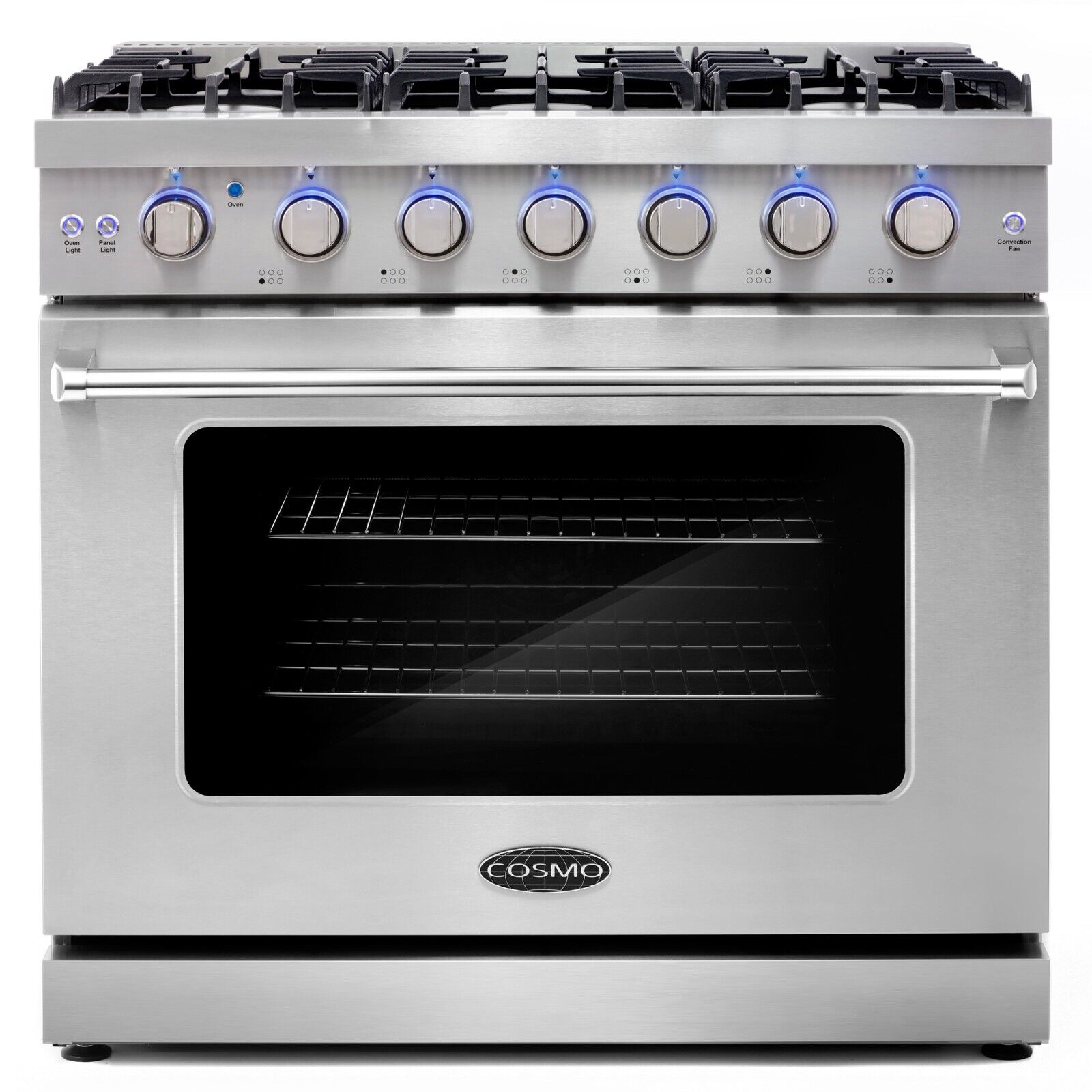 36" Stainless Steel Gas Range with 6 Burners