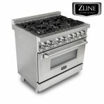 ZLINE 36" Stainless Dual Fuel Range