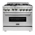 ZLINE 36" Stainless Dual Fuel Range