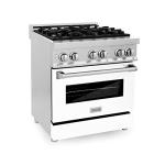 30" ZLINE Dual Fuel Range - White Matte