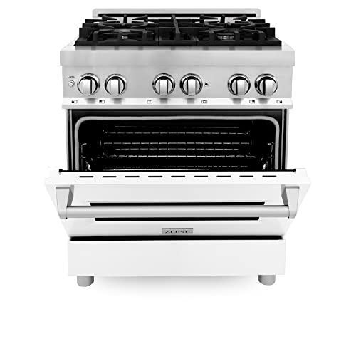 30" ZLINE Dual Fuel Range - White Matte
