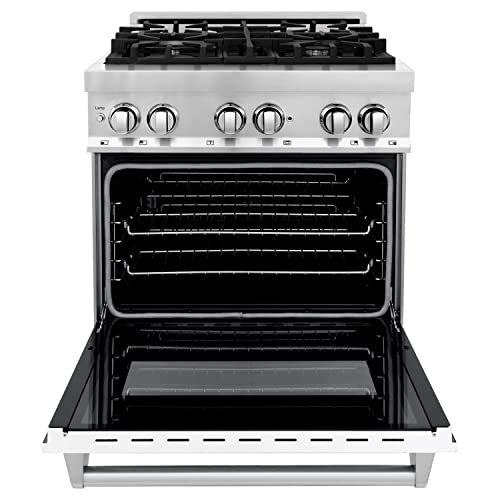 30" ZLINE Dual Fuel Range - White Matte