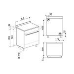 Smeg Symphony 70cm Dual Fuel Range Cooker
