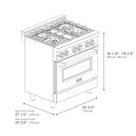 30" ZLINE Dual Fuel Range - White Matte