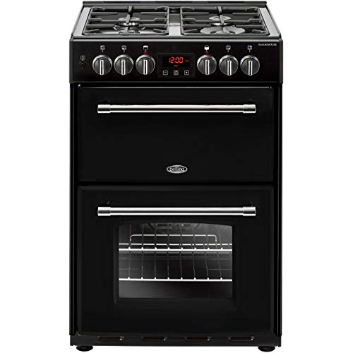 Black 60cm Belling Dual Fuel Farmhouse Cooker