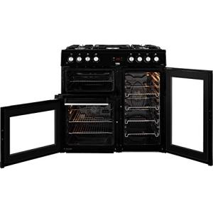 Beko 100cm Dual Fuel Range Cooker - Black