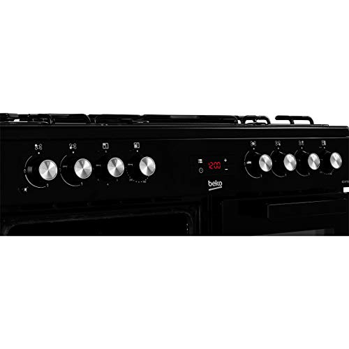 Beko 100cm Dual Fuel Range Cooker - Black