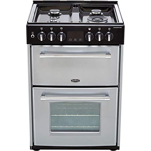 Black 60cm Belling Dual Fuel Farmhouse Cooker