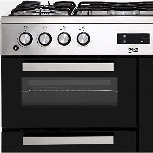 Beko 100cm Dual Fuel Range Cooker - Black