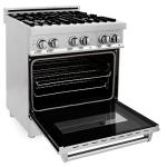 30" ZLINE Stainless Dual Fuel Range with Grill