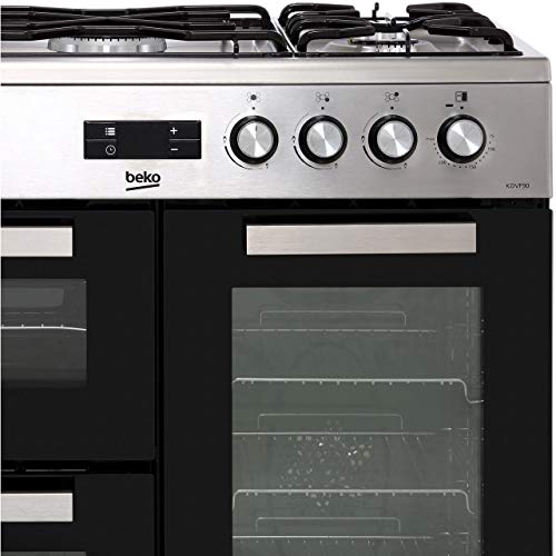 Beko 100cm Dual Fuel Range Cooker - Black