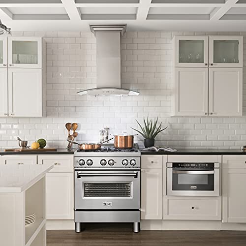 30" ZLINE Stainless Dual Fuel Range with Grill