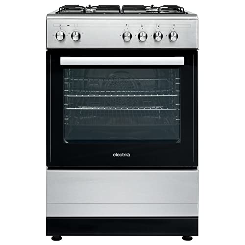 electriQ 60cm Dual Fuel Cooker - Stainless Steel
