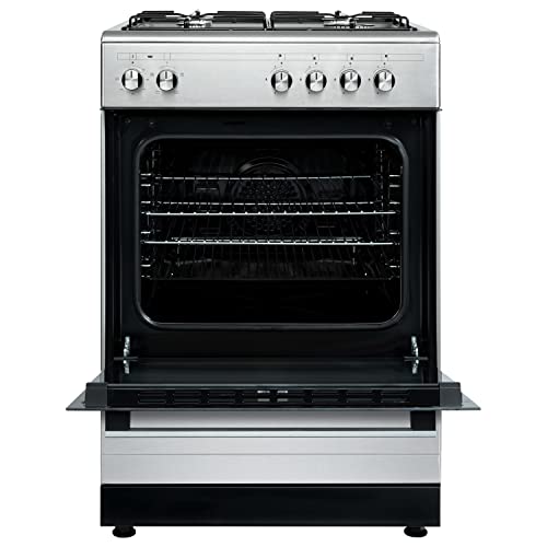 electriQ 60cm Dual Fuel Cooker - Stainless Steel