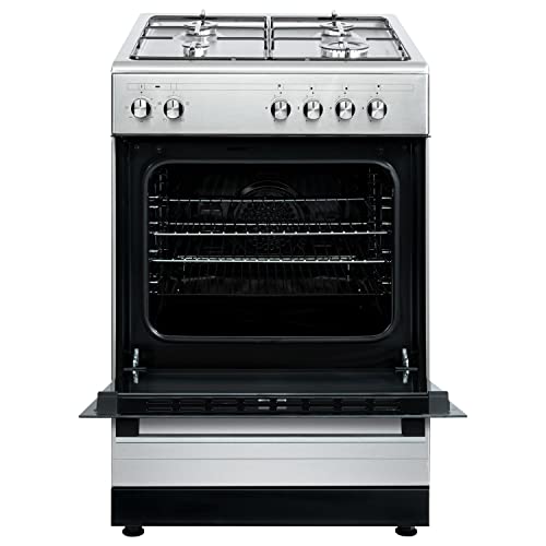 electriQ 60cm Dual Fuel Cooker - Stainless Steel