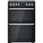 Hotpoint 60CM Dual Fuel Freestanding Cooker - Black