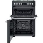 Hotpoint 60CM Dual Fuel Freestanding Cooker - Black